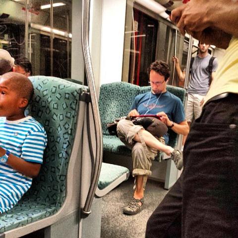 Sweaty train. by Scott Joyce