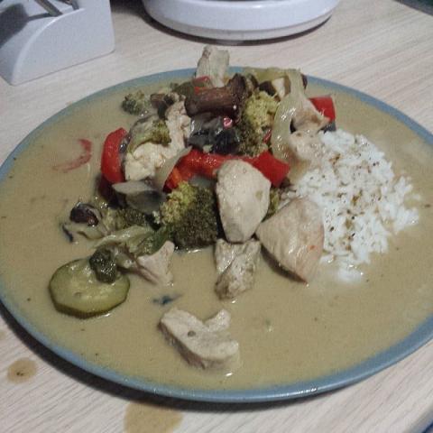 It's possible there might be a tiny bit too much curry sauce... by Scott Joyce