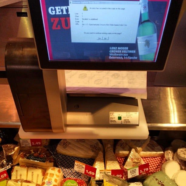 "An error has occurred on the script in this cheese"