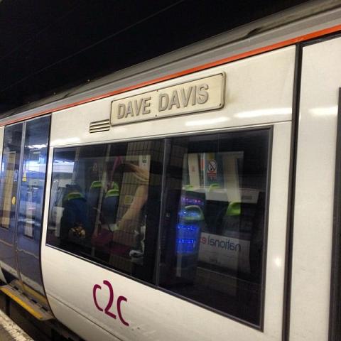 About to get on a train called Dave by Scott Joyce
